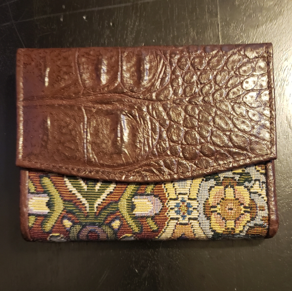 Prince Gardner Leather Paisley Patterned Wallet